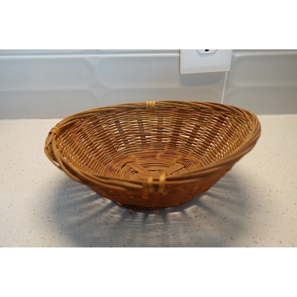 Woven Basket Decorative Bowl Planter Rustic‎ Cottagecore Home Decor